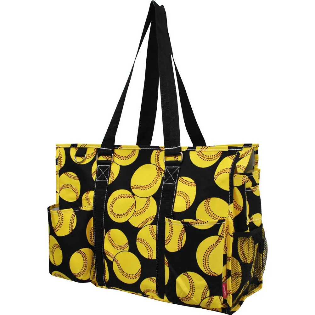 Softball NGIL Zippered Caddy Large Organizer Tote Bag