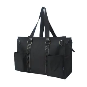 Solid Black NGIL Zippered Lined Caddy Organizer Tote Bag