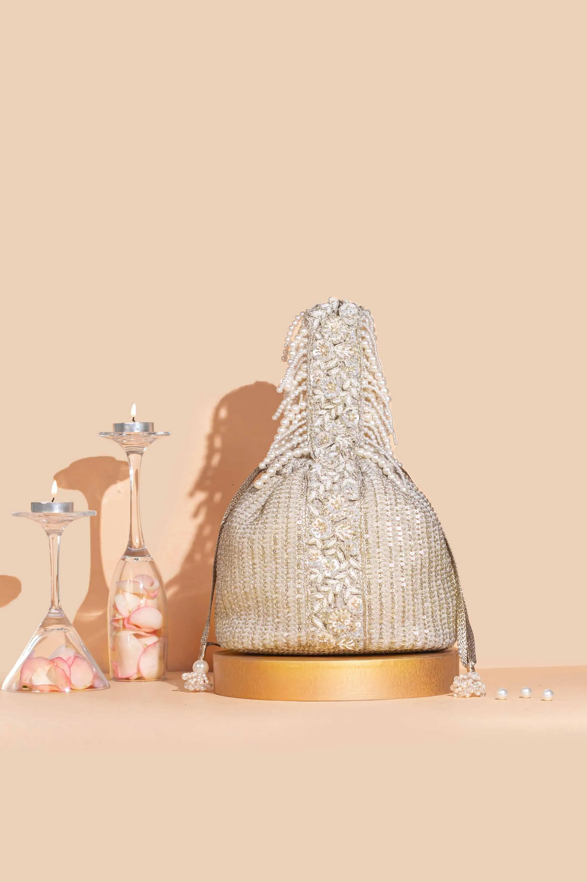 Tara bucket bag - champagne