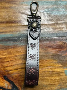 Tooled Flower Wristlet