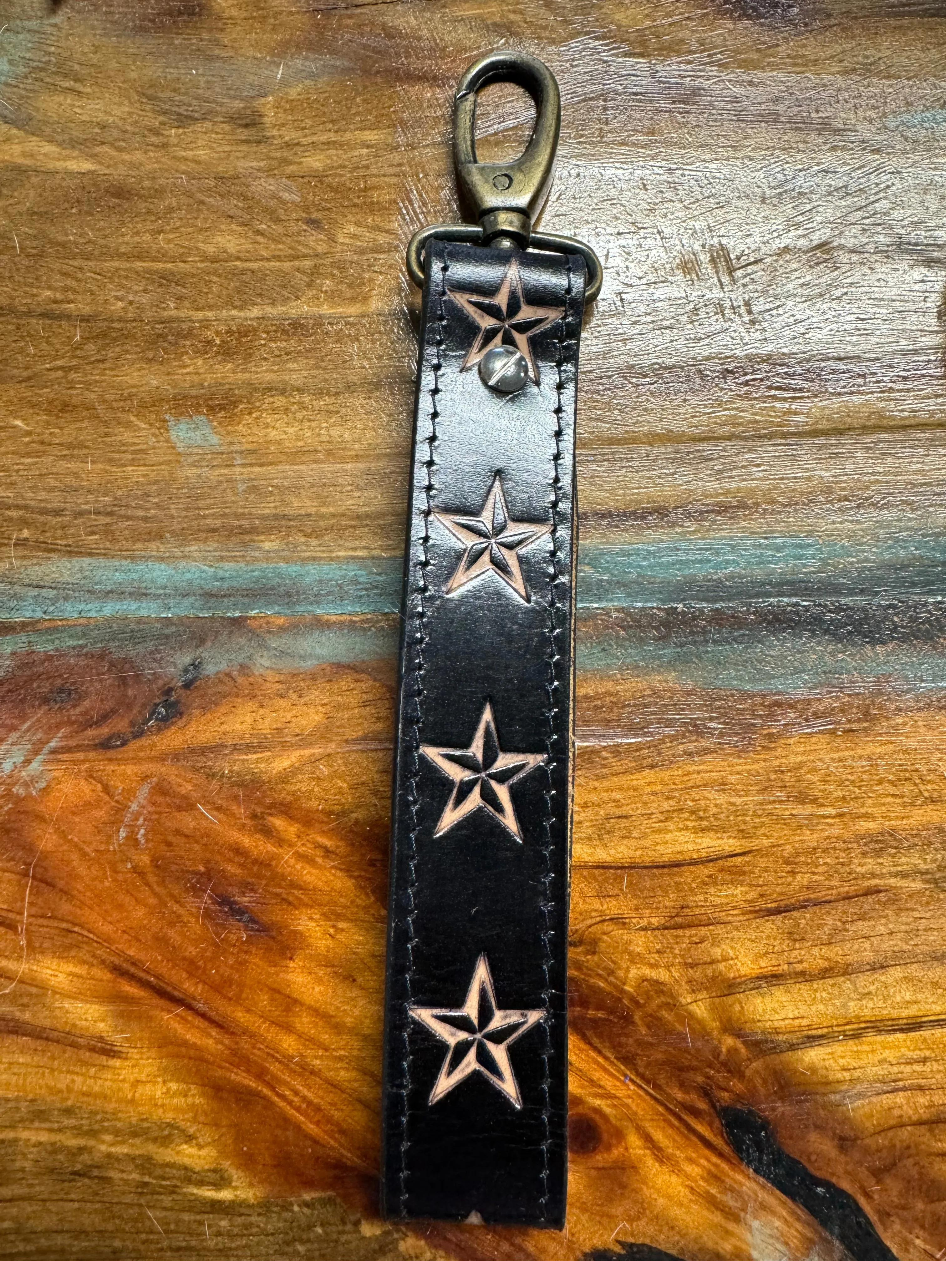 Tooled Stars Wristlet