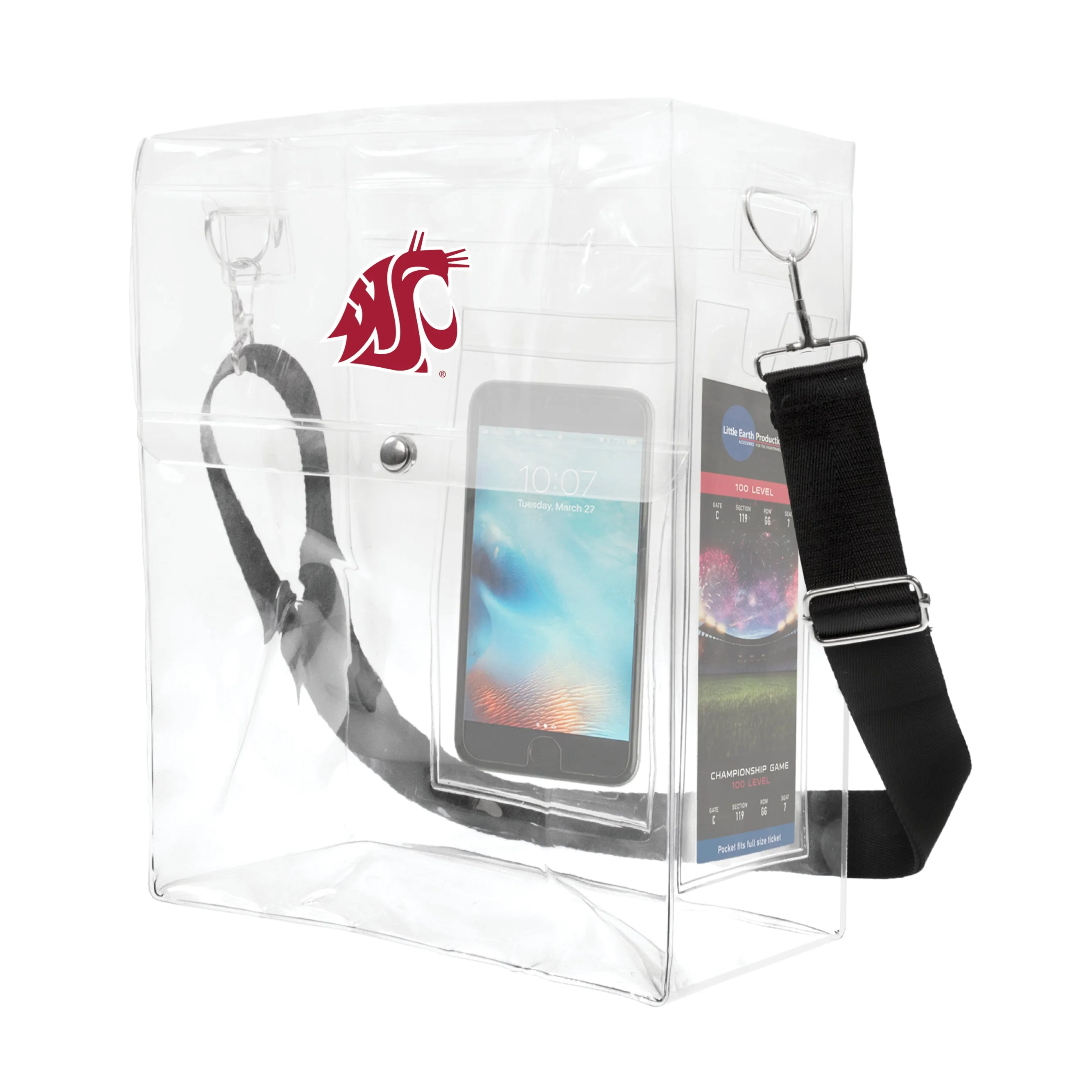 WSU Clear Ticket Satchel